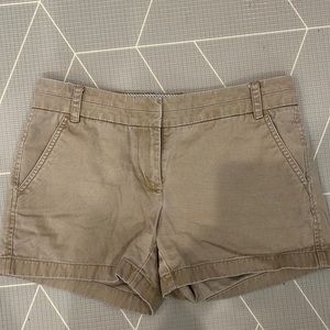 J Crew Khaki 100% Cotton Chino Shorts sz 4